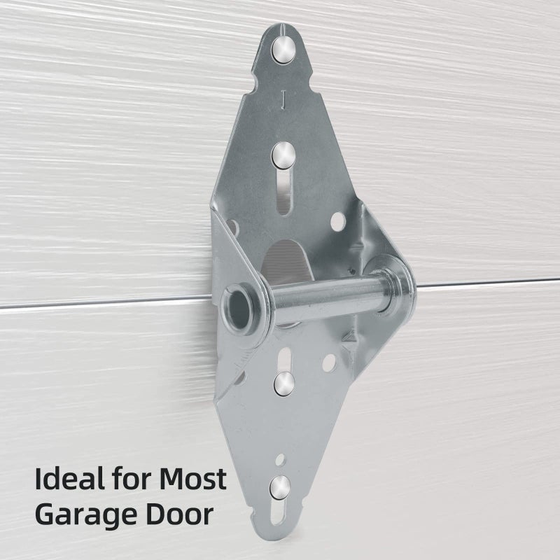 HOME MASTER HARDWARE 4 Pack Garage Door Hinge Heavy Duty 14 Gauge Steel #1 with Galvanized Finish - Residential/Light Commercial Garage Door Replacement - Image 5